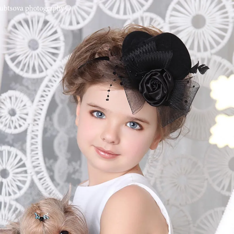 Головной убор невесты для новорожденных 2023 маленькая шляпа Шпилька волос