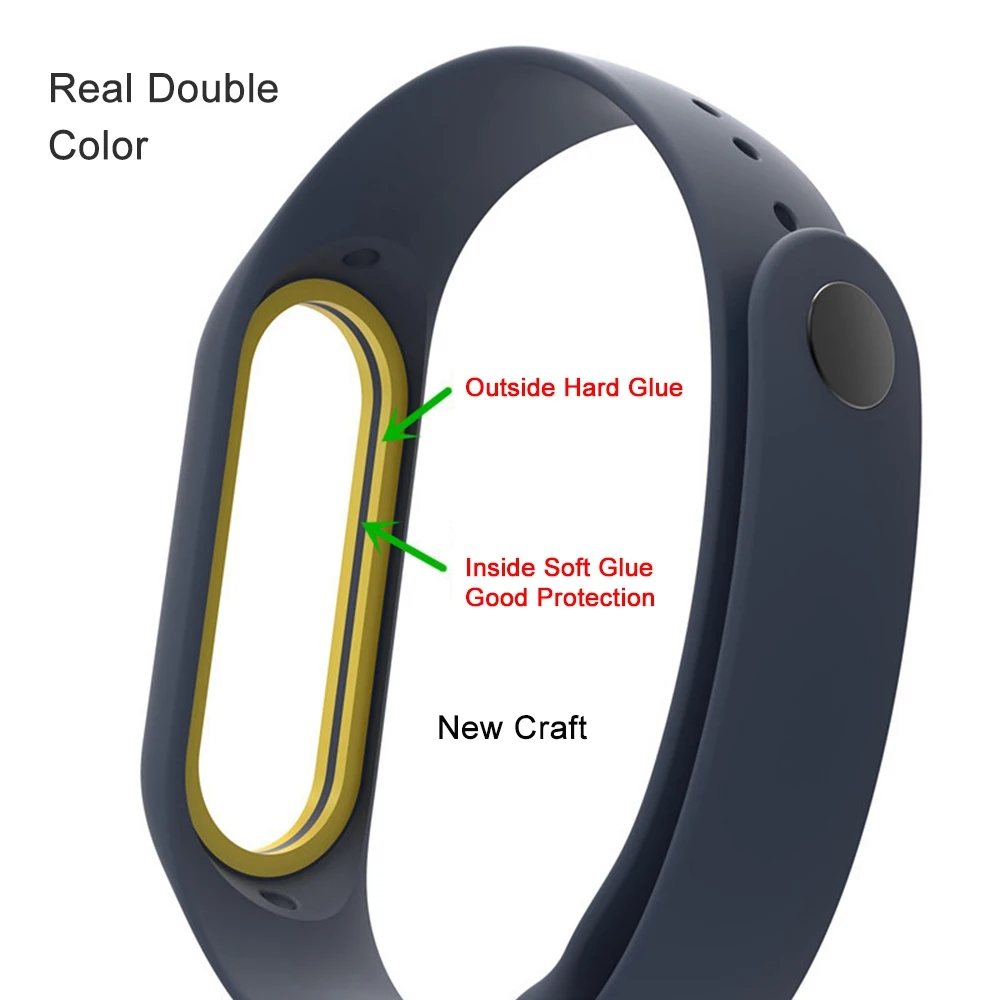 Mi band 4 Браслет замена для силиконового ремешка печать на запястье для xiaomi mi band 4 двойной цвет mi 3 mi 4 мягкие ремни