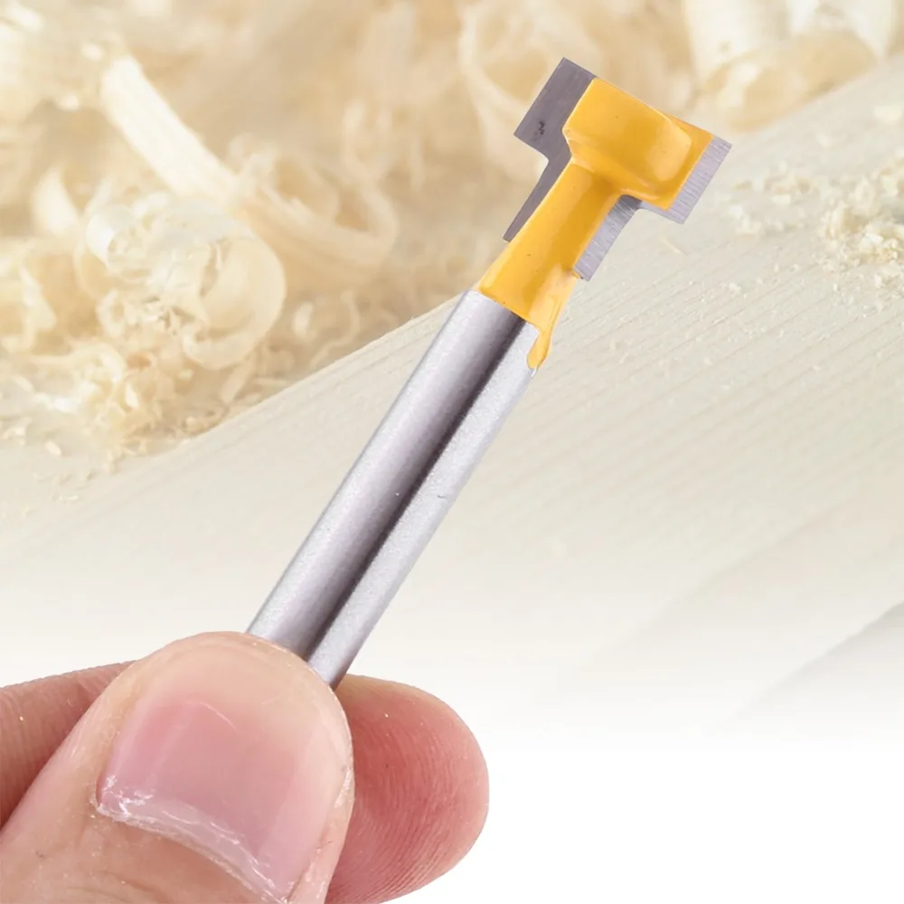 Фреза с Т образным пазом и хвостовиком желтая бита для фрезерного станка по