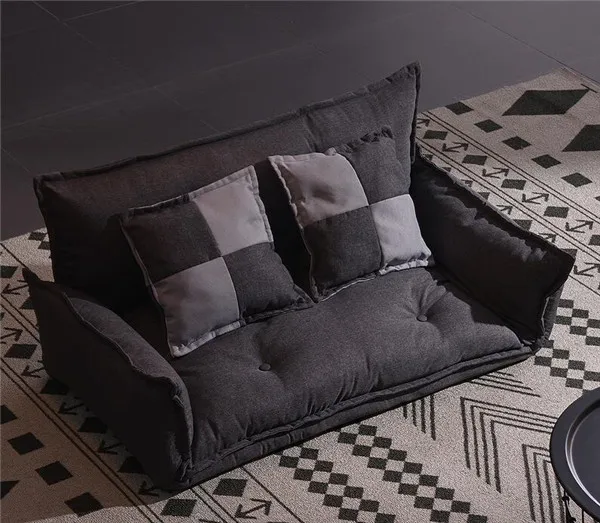 Dark Grey Color Домашний Регулируемый напольный диван стул поддержка спины Мягкий складной диван многофункциональный прекрасный спальня ленивый диван Loveseat Япония футон - Цвет: Dark Grey Color