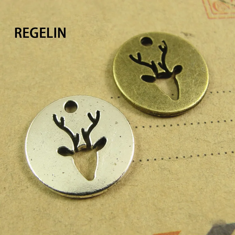 REGELIN Подвески Круглый полый Кулон Античный бронзового цвета из цинкового сплава