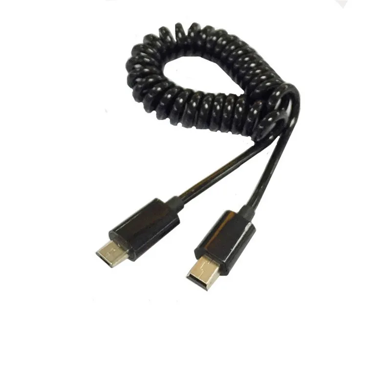 Спиральная микро usb B 5Pin M к Мини USB адаптер кабель 1 м 3 фута|Компьютерные кабели и