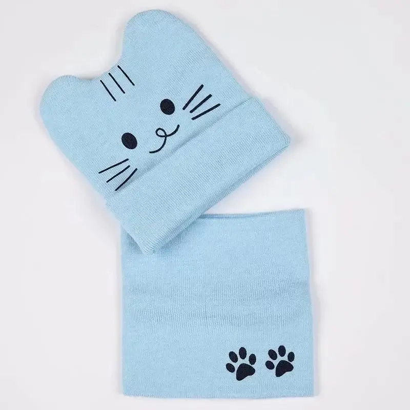 MAXMESSY симпатичный комплект для новорожденной девочки детская вязаная шапка шарф