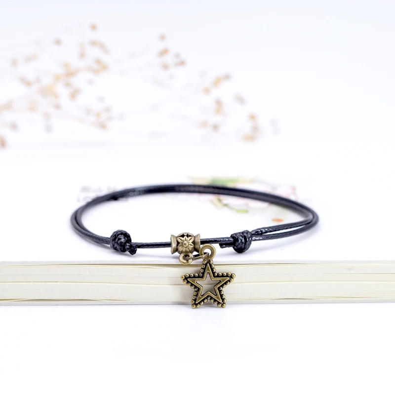 Браслет на ногу ручной работы с красными веревками и звездами 2019 | Украшения