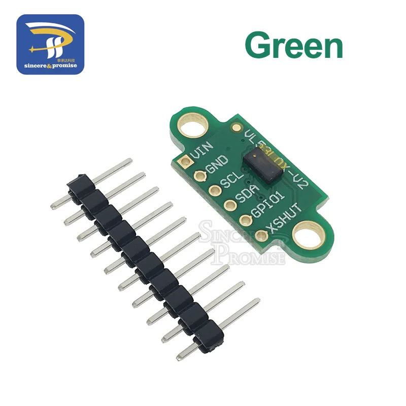 Green GY-530 VL53L0X время полета(ToF) Лазерный диапазон датчик прорыва 940nm GY-VL53L0XV2 лазерный модуль расстояния IEC IIC - Цвет: Green
