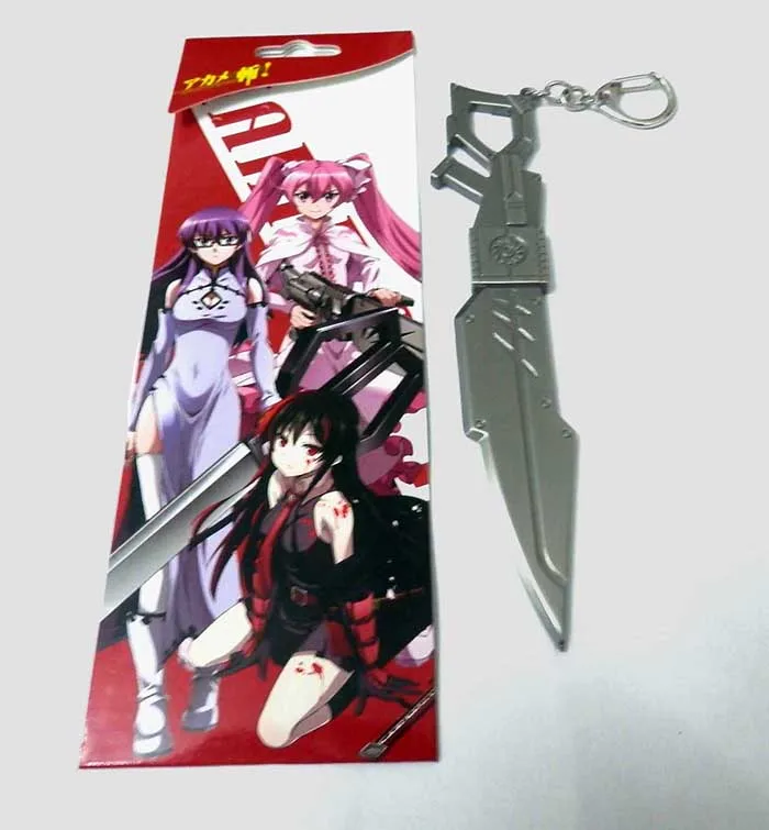 Оптовая продажа/Розничная Аниме Akame ga kill! брелок для ключей куроме в виде меча с