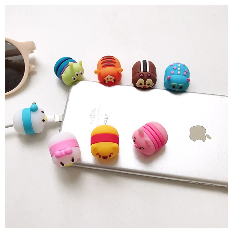 Мультяшный usb-кабель для защиты данных Кукольный Аксессуар укуса животных