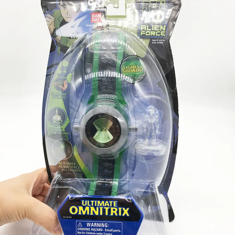 A No Retail Box Ben 10 Ultimate часы Omnitrix стиль Япония проектор часы BAN DAI Подлинная Ben10 часы игрушка Рождественский подарок для детей - Цвет: A No Retail Box
