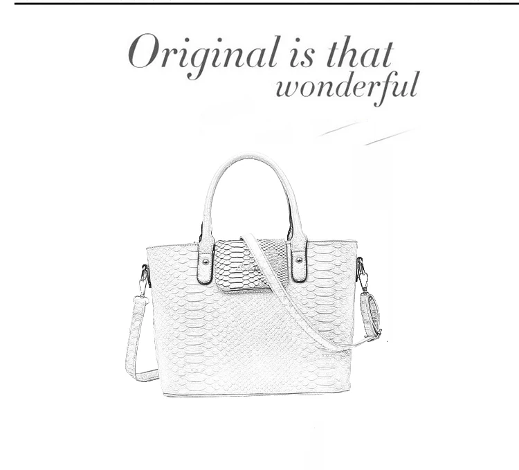 17 New Women Shoulder Bags serpentine Leather Handbags Fashion Female bag High Quality 6-Piece Set Designer Brand Bolsa Feminina