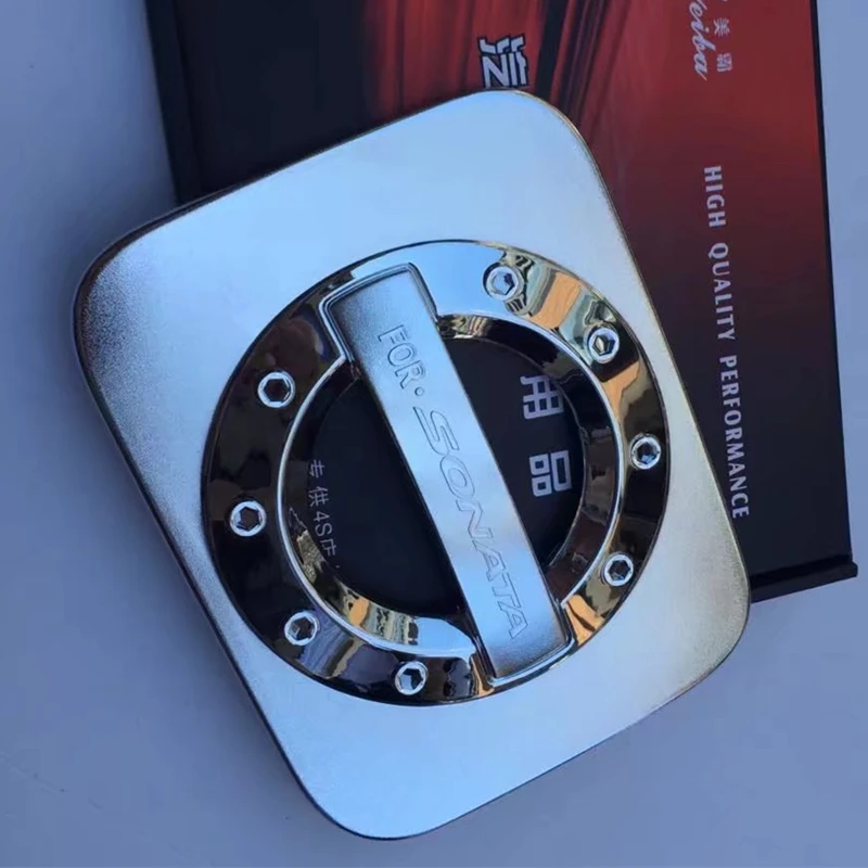 

ABS chrome plastic fuel cap tank cover for 2015 HYUNDAI SONATA 9 car-styling plating protective decorative trim film stickers