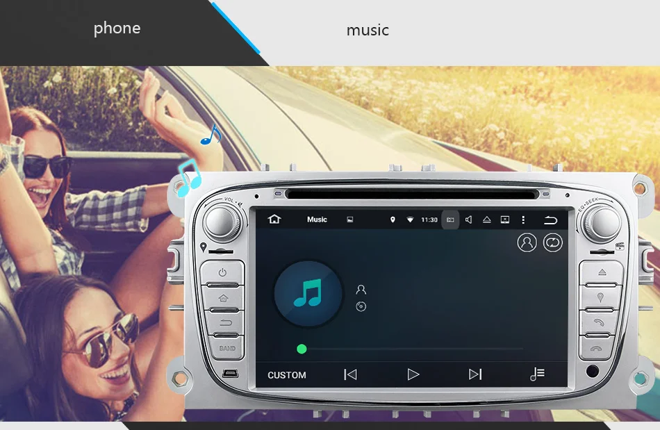 Eunavi 2 Din 7 ''Android 9,0 Щепка Octa 8 Core автомобильный DVD gps для Ford Focus Mondeo S Max Cmax Galaxy Радио стерео 4G Оперативная память 3g WI-FI
