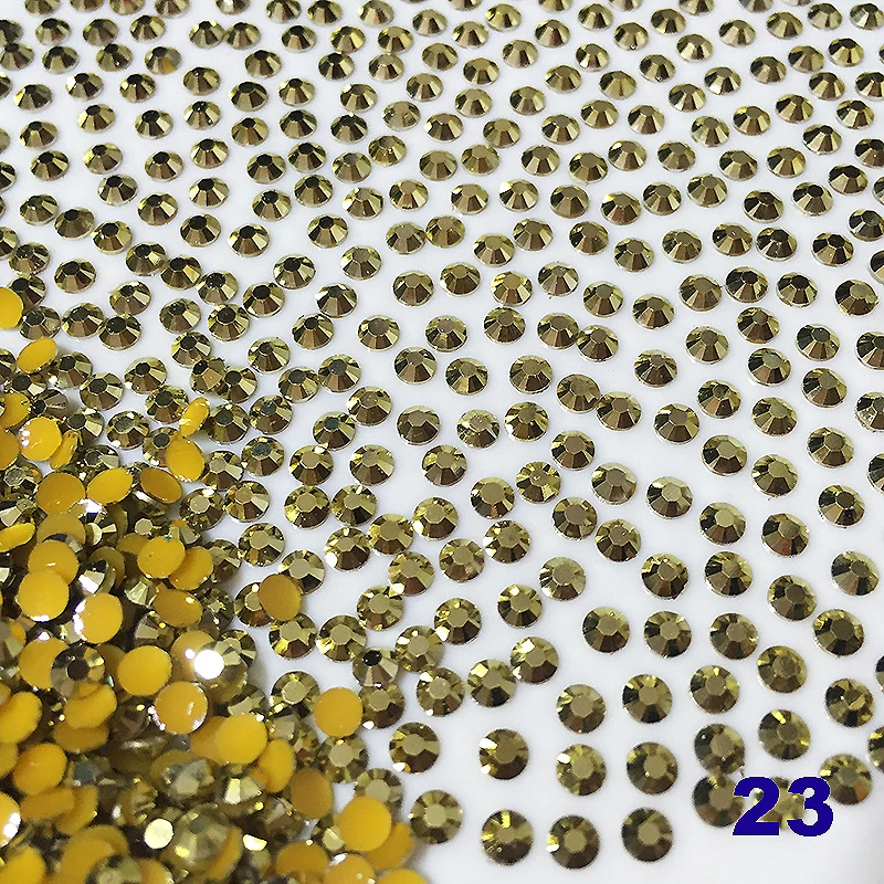 1000 шт. 3D полимерные Стразы золотого цвета для дизайна ногтей 3 мм голографические