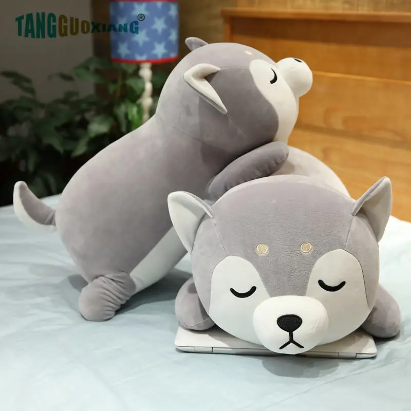 

35-75cm Cute Husky Dog Plush Toys Stuffed Soft Animal Dolls Baby Sleep Playmate Pillow Kids Girl Kawaii Xmas Gift