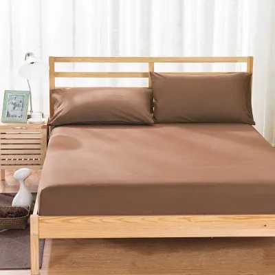 Coffee Fitted Sheet Домашний текстиль, хлопок, простыни, наматрасник, простыня, одноцветная простыня, простыня, покрывало с эластичной резинкой, Твин, полный, королева, король - Цвет: Coffee Fitted Sheet