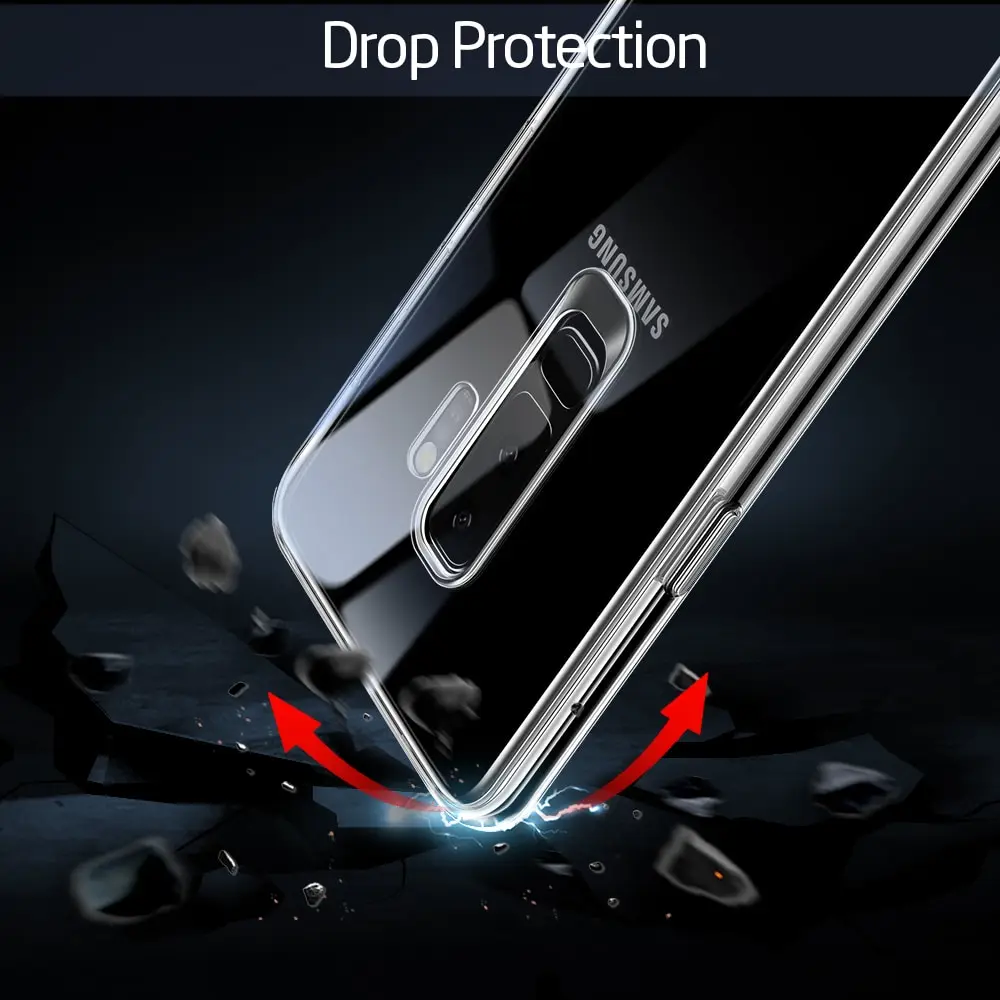 Для samsung S9 чехол, ESR для samsung S9 Plus чехол из закаленного стекла жесткий чехол+ ТПУ Рамка для samsung S9 для Galaxy S9 plus