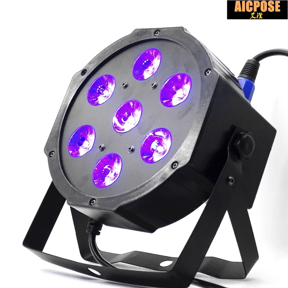 2 шт./лот 25 Угол большие линзы 7x12 Вт led Par огни RGBW 4в1 плоский par led dmx512 Диско Огни профессиональное студийное диджейское оборудование