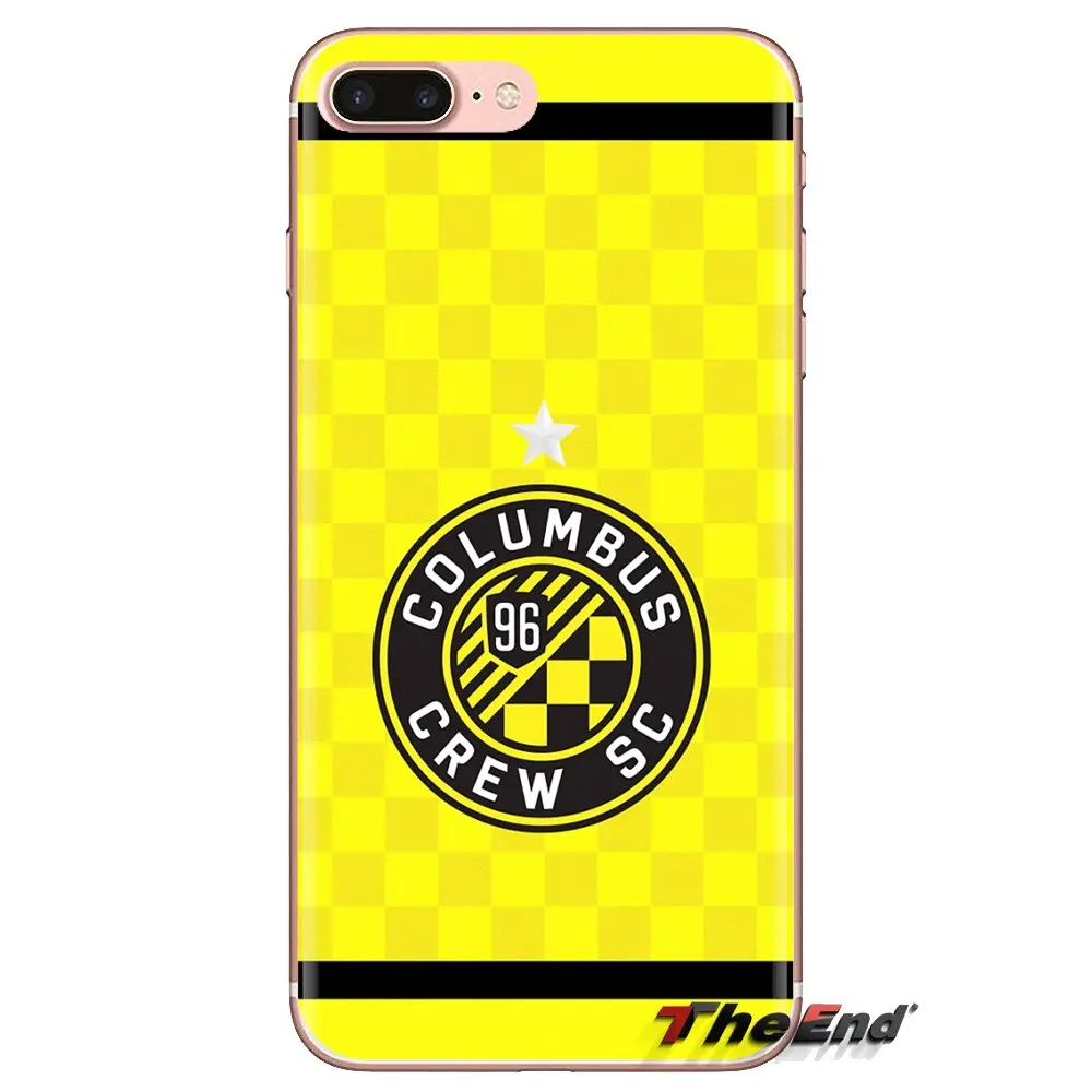 Silicone Phone Skin Case Columbus Crew SC MLS Stripe Stars For iPod Touch Apple iPhone 4 4S 5 5S SE 5C 6 6S 7 8 X XR XS Plus MAX |