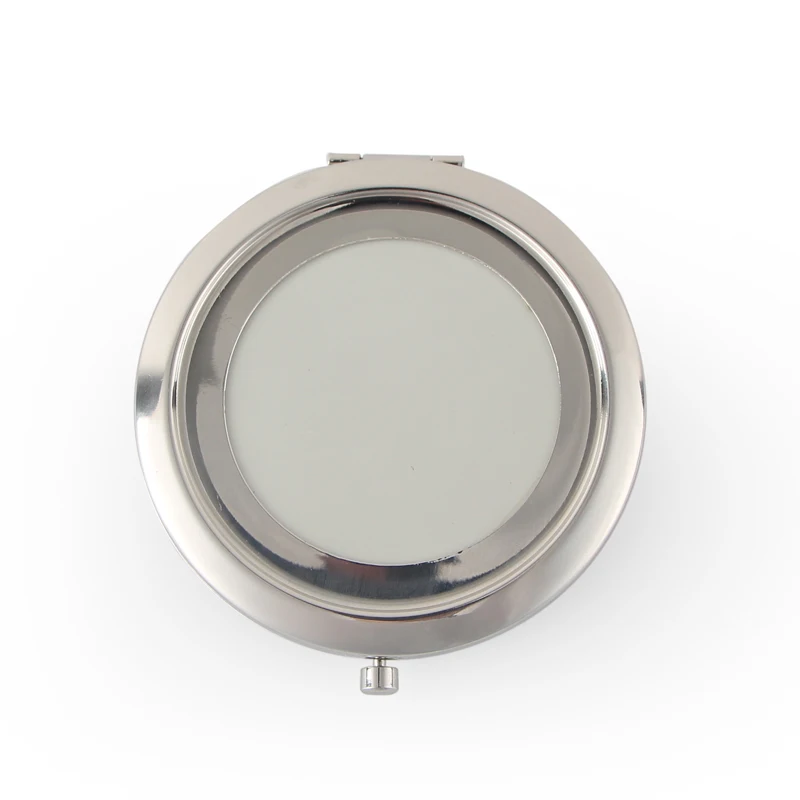 Верхнее полое зеркало для макияжа сделай сам серебристое круглое компактное