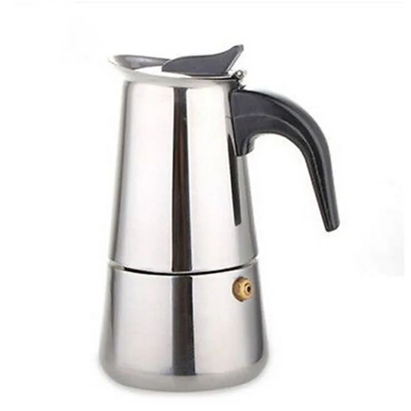 Алюминиевая кофеварка для эспрессо 2 6 дюймов кофейник чайник печь топовая