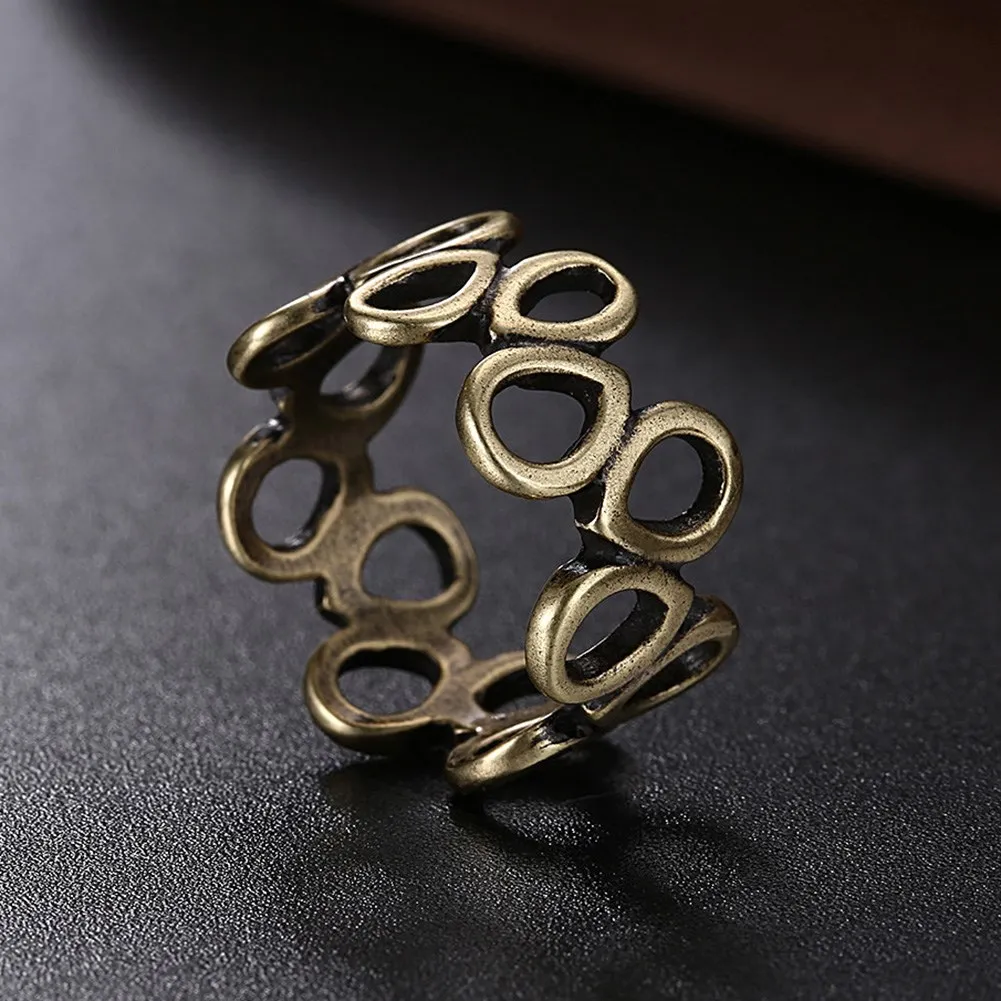 KITEAL 2018 новые бронзовые Свадебные кольца в стиле панк для женщин и мужчин полые