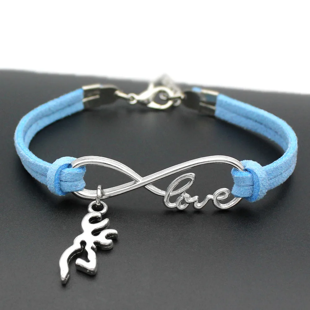 Fashion Infinity Love Deer Head Silhouette Charms Bracelets Antlers Friendship Bracelet For Women Men Gift | Украшения и