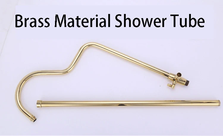 Senducs роскошный набор для душа с качественной полированной латунной Золотой