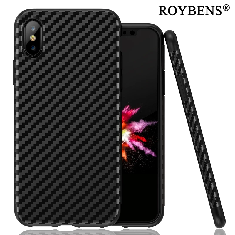 New Environmental Fiber Case For iPhone X XS 7 8 Soft Texture Carbon TPU Rubber Cover 6 6S Plus 5 5S SE |