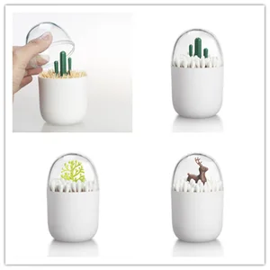 Four Seasons завод коробка для хранения зубочисток детские носочки из хлопка с принтом животных из ящик тампонов коробка для хранения всякой всячины