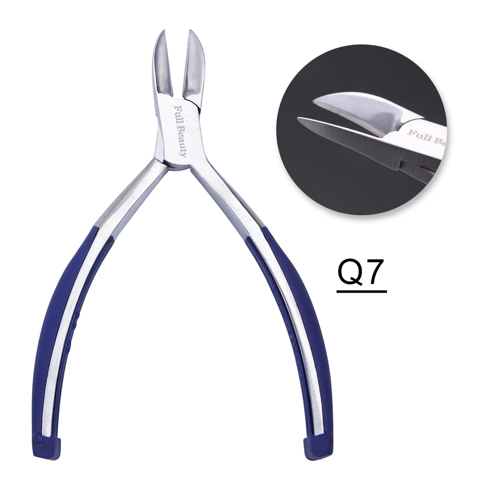 Кусачки для ногтей изогнутые ножницы для кутикулы для ногтей щипцы для ногтей на ногах, инструменты для маникюра, плоскогубцы из нержавеющей стали средства ухода за кожей стоп ролики для удаления ороговевшей кожи LAQ1-8
