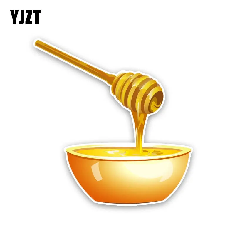 

YJZT 14,9 см * 11,8 см большая миска вкусного меда Автомобильная Наклейка ПВХ 12-300698
