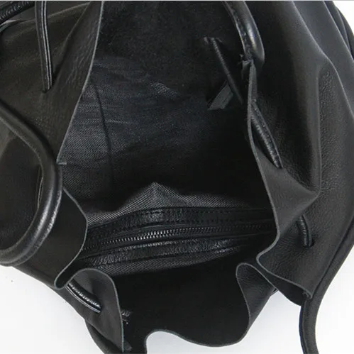 

women trendy real leather big handbag female soft genuine leather black brown one shoulder bag