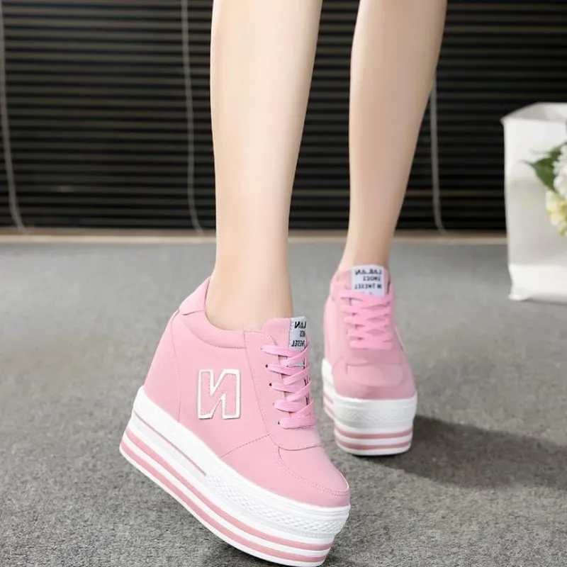 Новинка 2019 холщовые туфли на танкетке 11 см женская обувь со скрытым каблуком