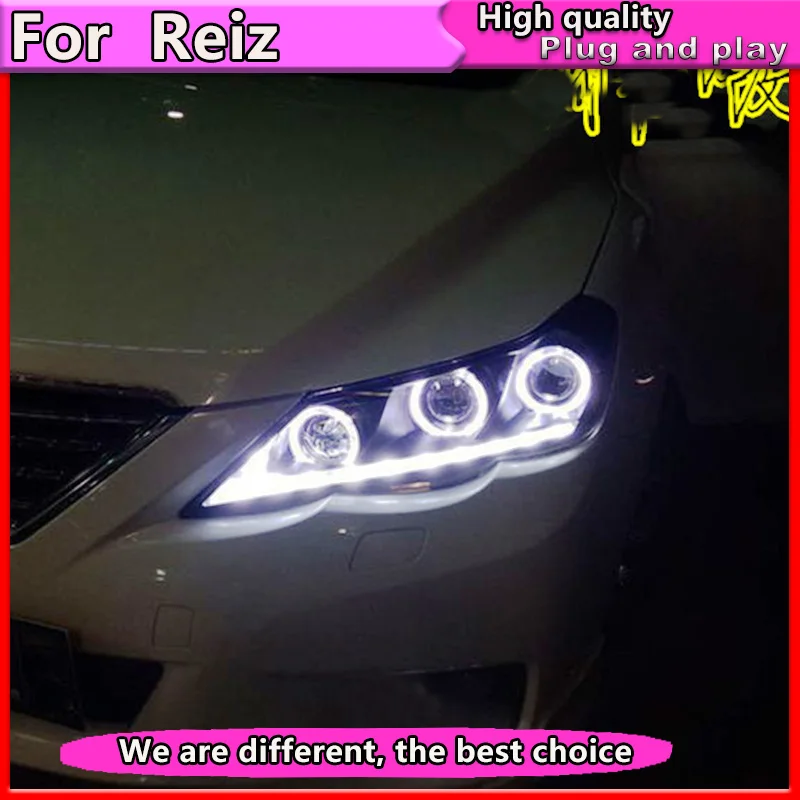 Автомобильные фары для Toyota Reiz светодиодный 2010 2013 reiz Mark X светодиодная фара drl H7 hid