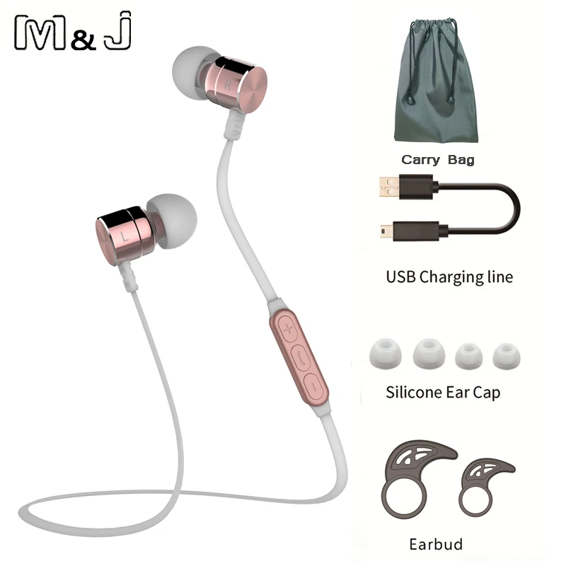 M & J BX325 металлические магнитные наушники вкладыши Bluetooth гарнитура Беспроводные