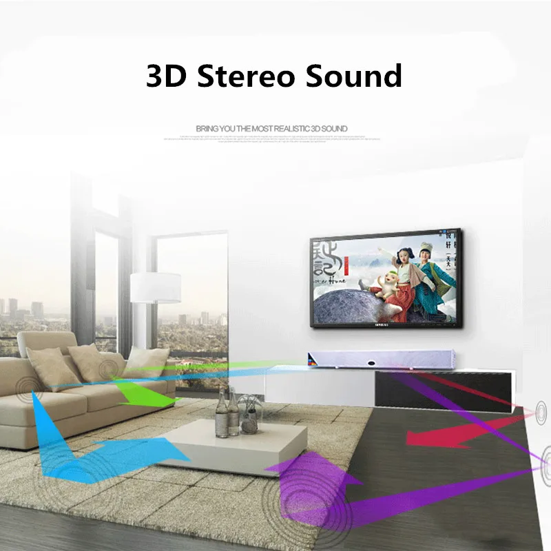 Bluetooth ТВ Sound Bar домашний Театр Системы объемного звучания Беспроводной Soundbar USB