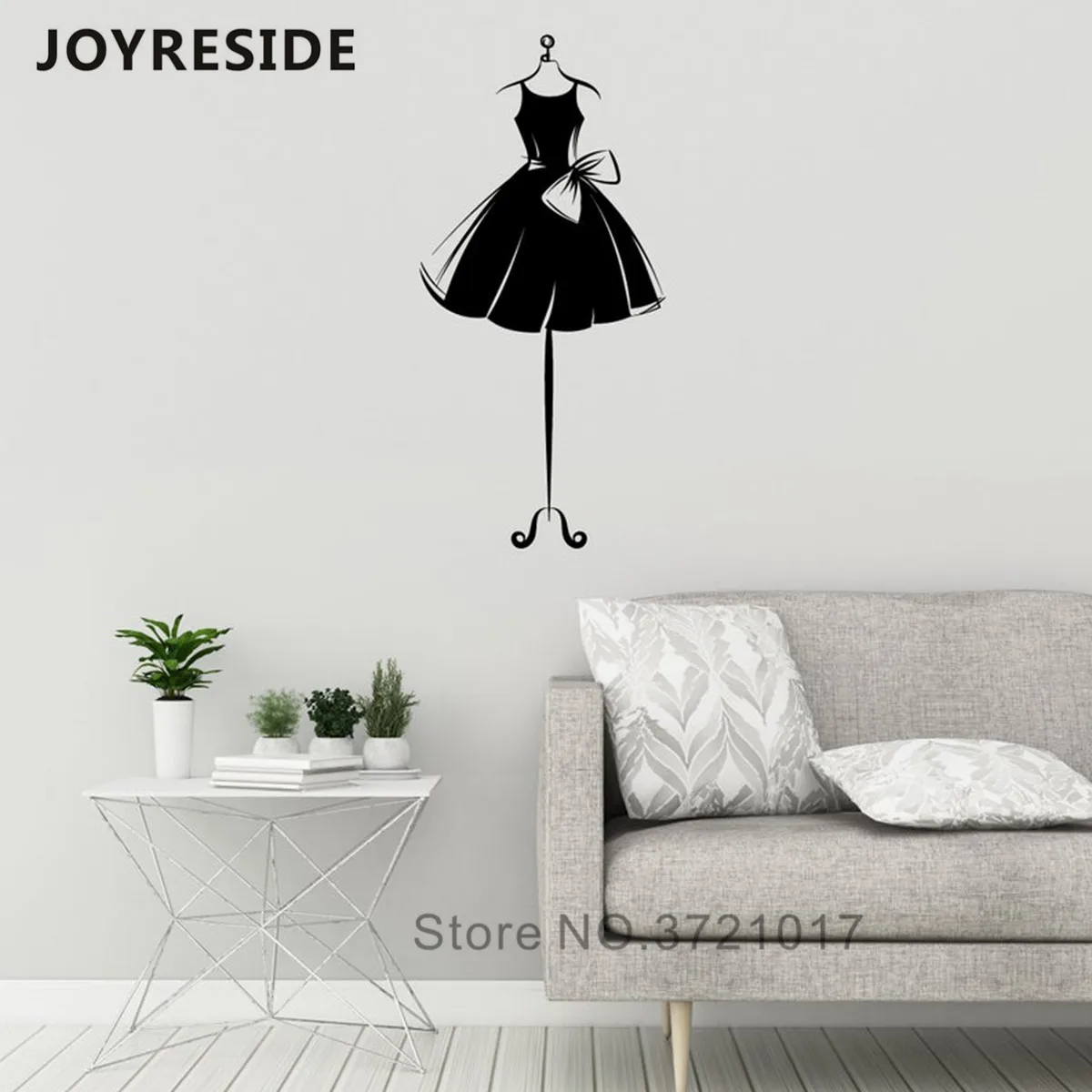 Платье цельное женское домашнее украшение для спальни стены Настенная Наклейка