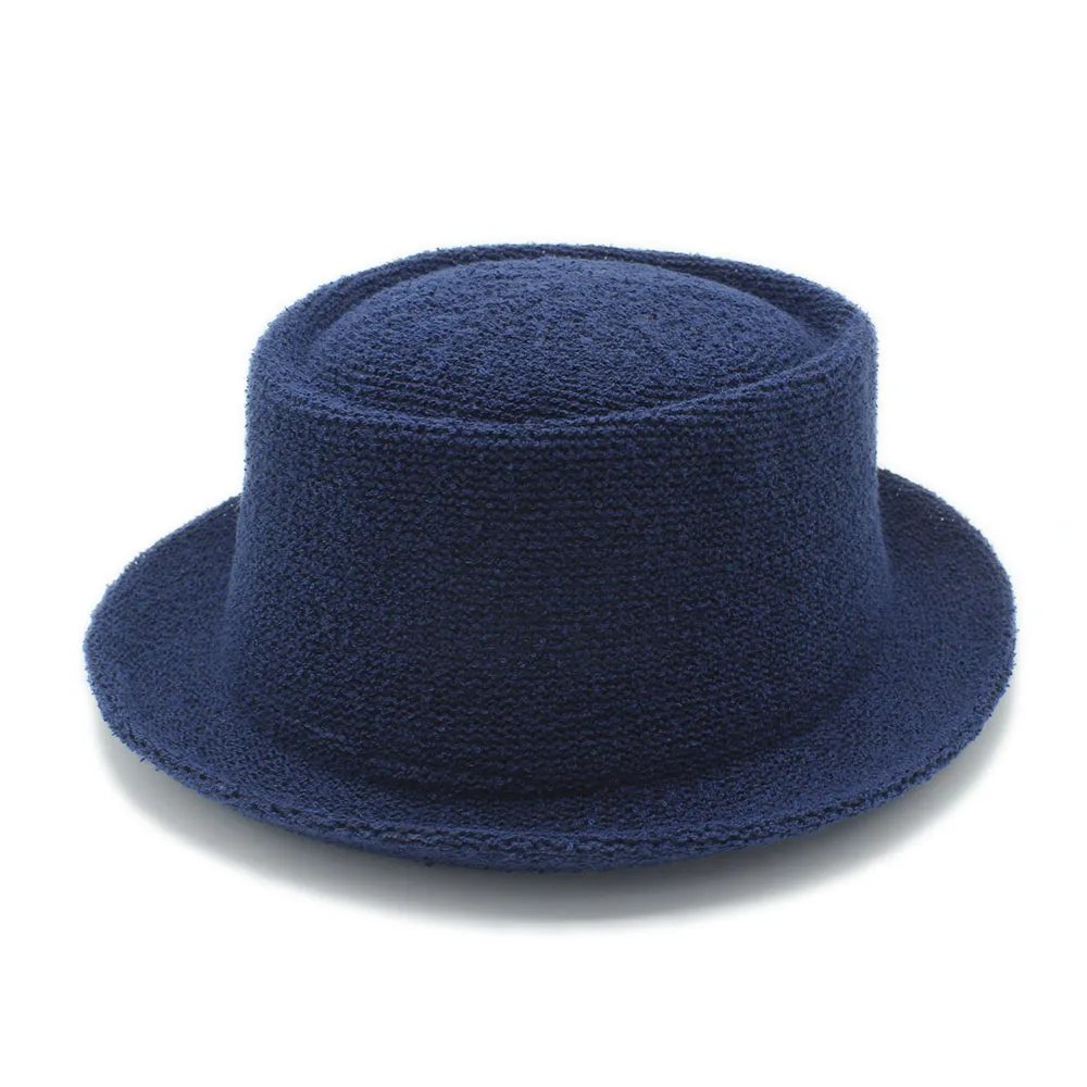 Navy LUCKYLIANJI, женская, мужская, одноцветная, винтажная, летняя, модная, свинина, кепка, для пляжа, отдыха, повседневная, для путешествий - Цвет: Navy
