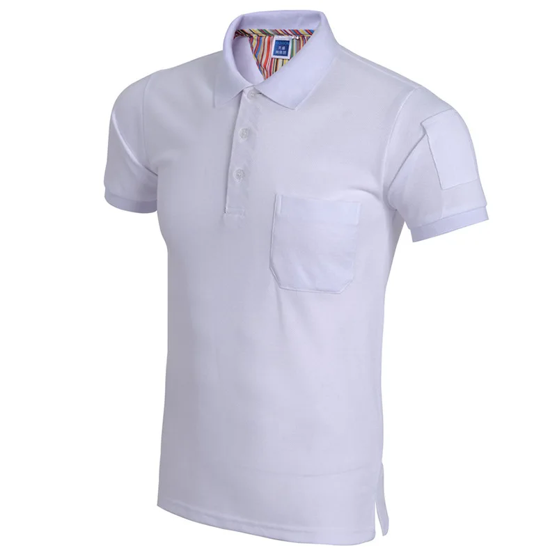 Классический карманный мужской поло рубашка Homme 2016 летний стиль сплошной цвет