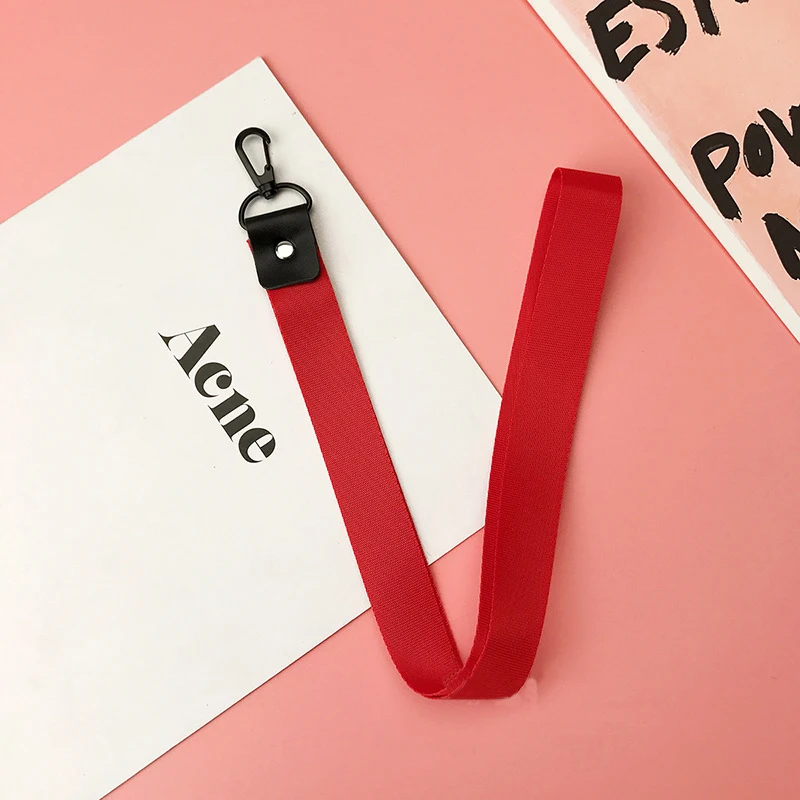 Высококачественный простой цветной шейный ремень мобильный телефон ремешок для