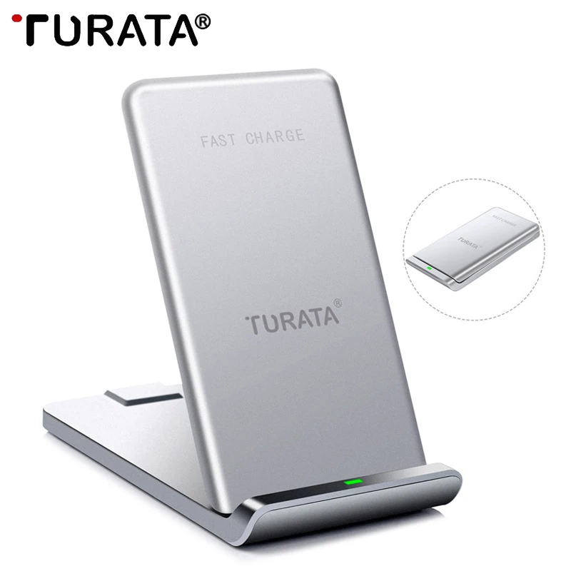 Turata Беспроводной Зарядное устройство для iphone X/iphone 8 Quick Charge 3 0 Быстрая зарядка Pad