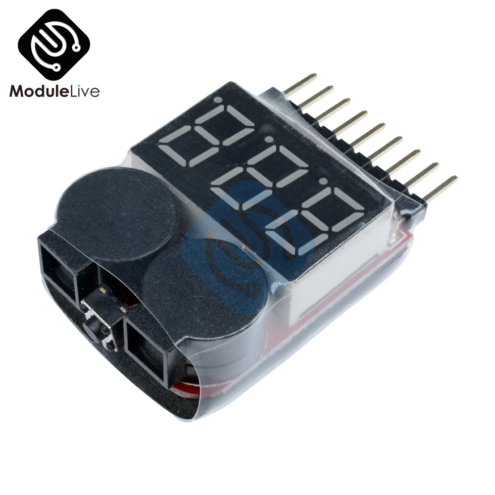 1-8S тестер низкого напряжения батареи звуковой сигнал 1-8S Lipo/li-ion/Fe напряжение батареи 2в1 Тестер для RC кольцо BB