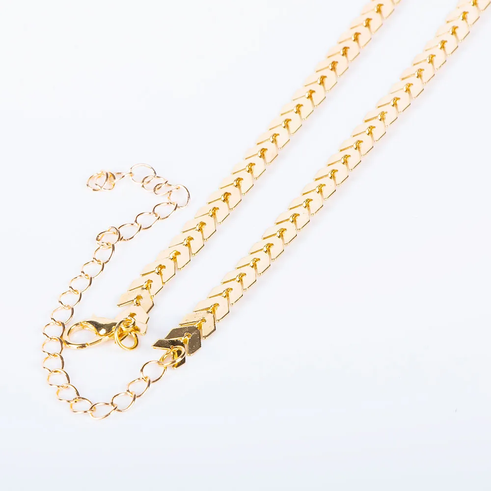 Модное очарование ключицы чокер Минималистичная личность буквы V кулон из