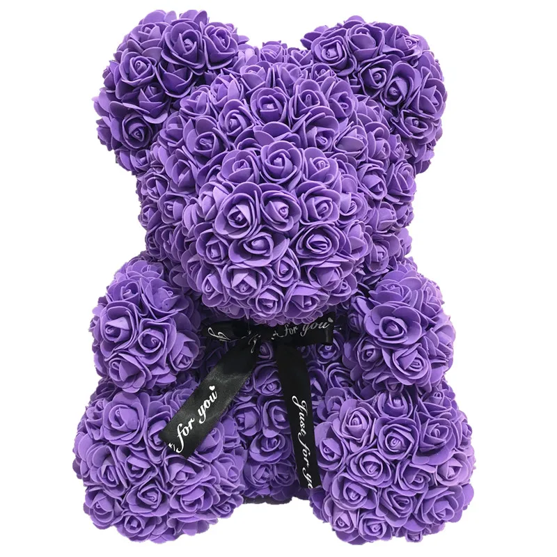 Креативный подарок на день Святого Валентина 19 цветов 38 см PE Rose Bear свадебное