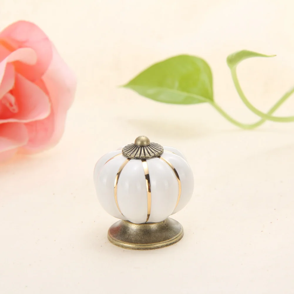 6 цветов старинная Мебельная ручка дверные ручки тыквенные керамические для
