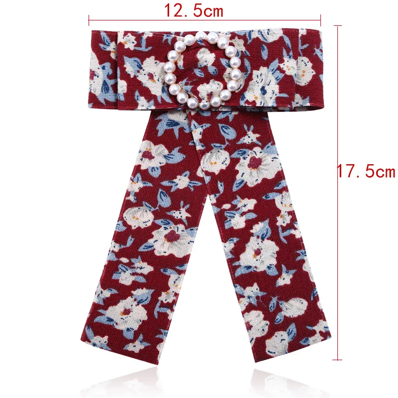 Новинка Корейская Милая ткань цветочный принт галстук-бабочка длинный большой