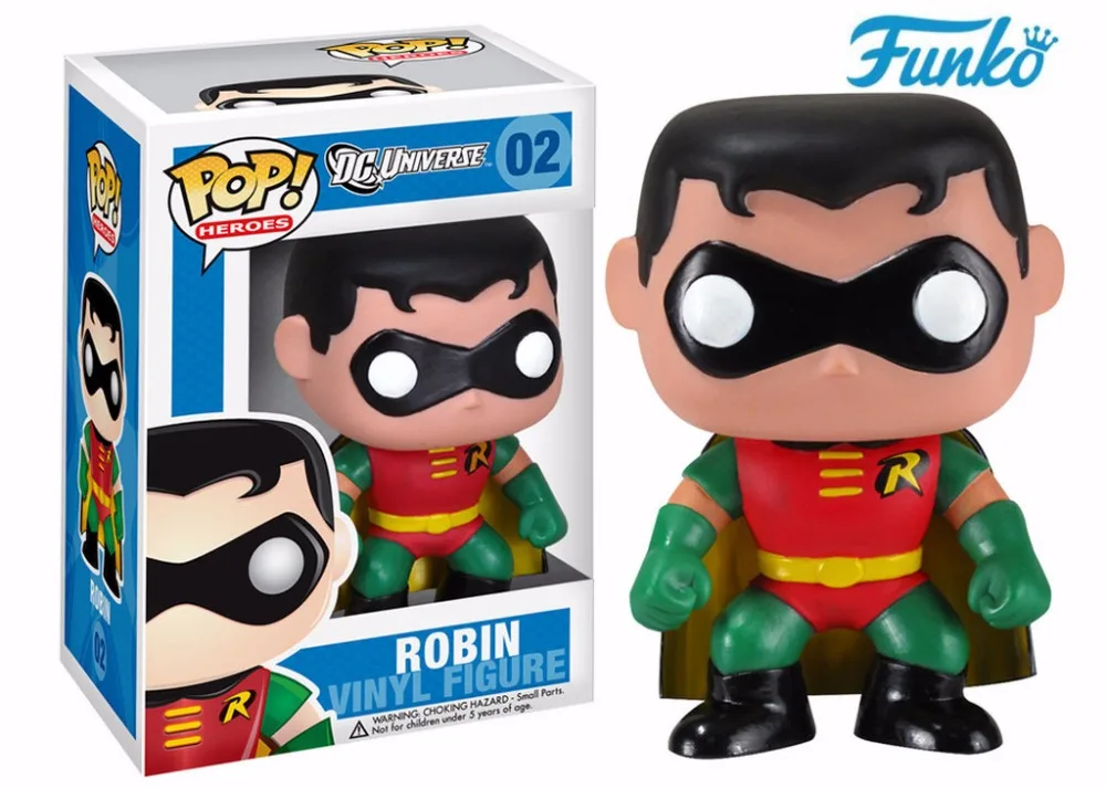 FUNKO поп 1 шт. официальный герои DC: робин Куклы Фигурки Модель подарок коллекция