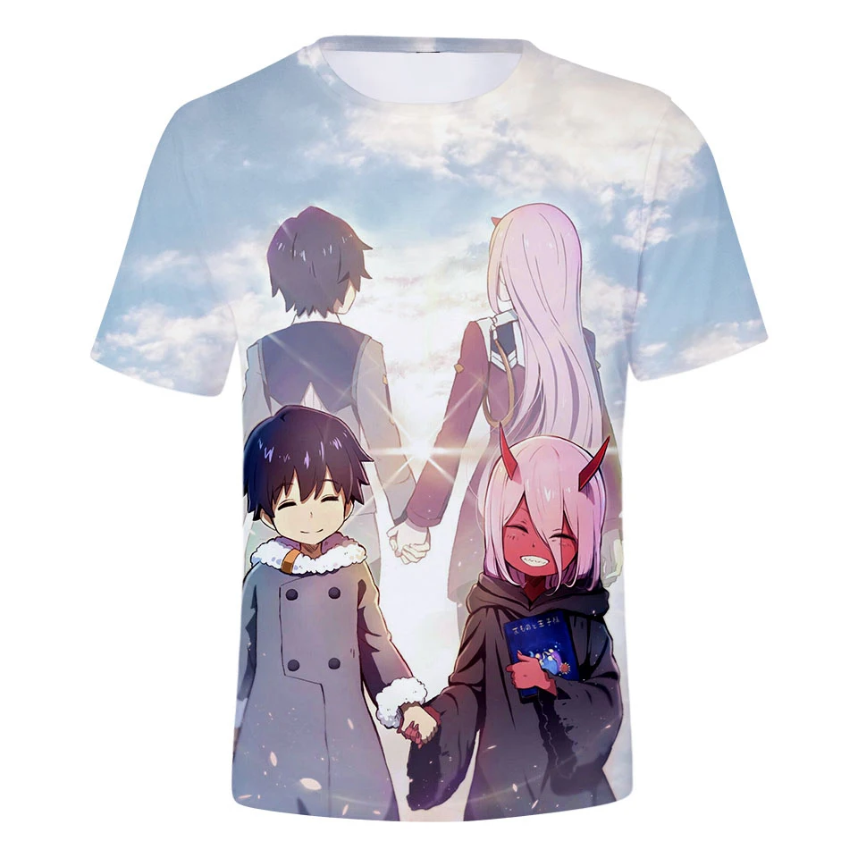 Забавные Дарлинг в Franxx модные спортивные хип-хоп 3d футболки мужские женские Топы