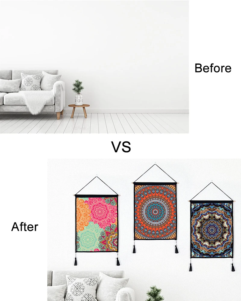 Домашний декор холст в скандинавском стиле Ловец снов деревянные висячие свитки