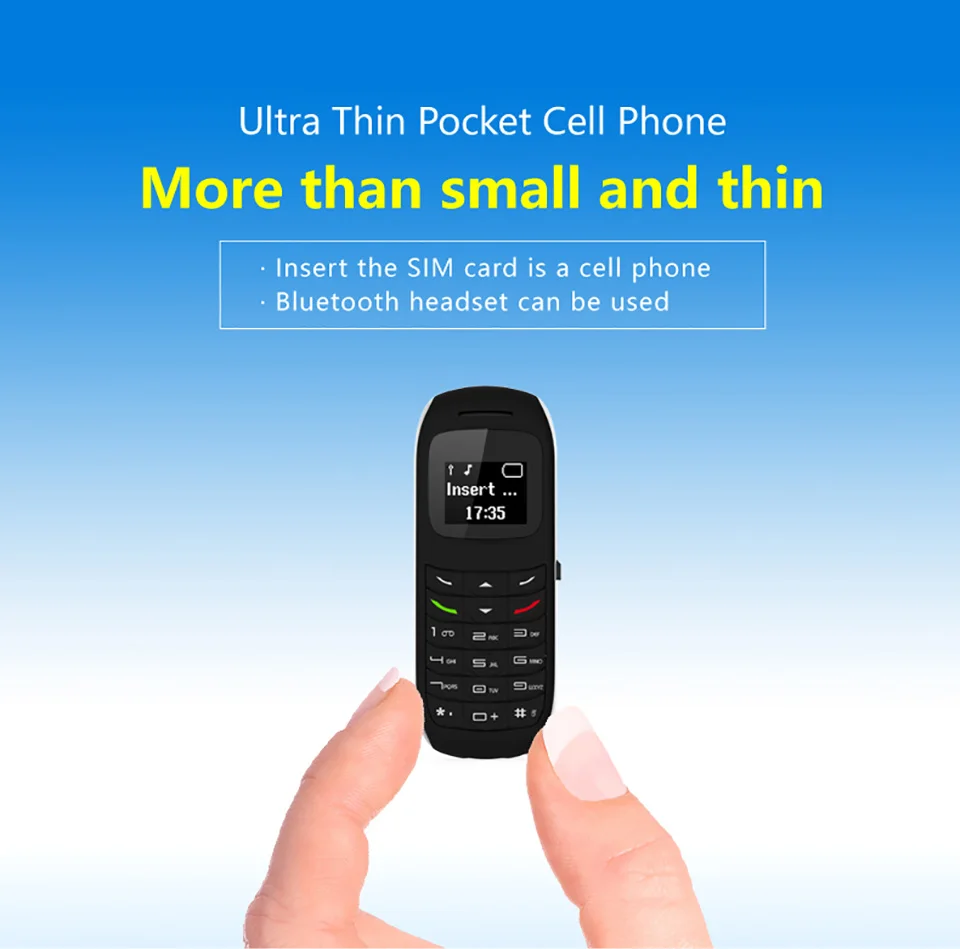 UNIWA мини мобильный телефон L8STAR BM70 беспроводные Bluetooth наушники Сотовый телефон Стерео GSM разблокированный телефон супер тонкий GSM маленький телефон