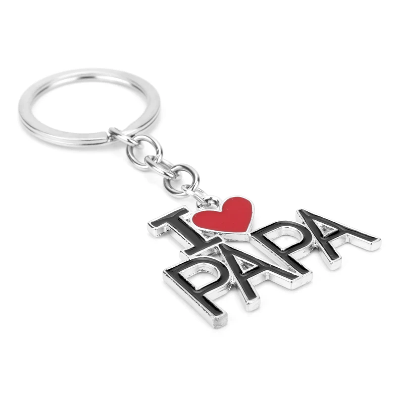 Dongsheng jewelry брелок I Love Papa или Mama (Я люблю сплава с буквенным принтом в форме сердца